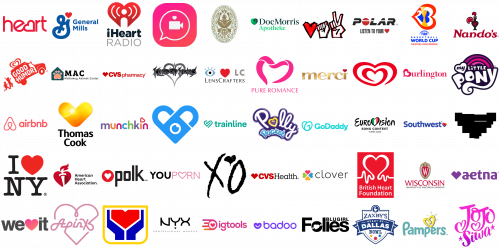 Les logos les plus celebres avec un coeur